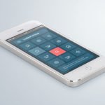 White mobile smartphone with smart home application