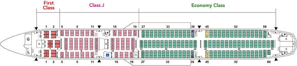 Current A350 Seat Map