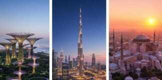 Stopover Spotlight: The Top 3 Cities to Break Your Journey A pitcure of 3 cities SINDXBIST