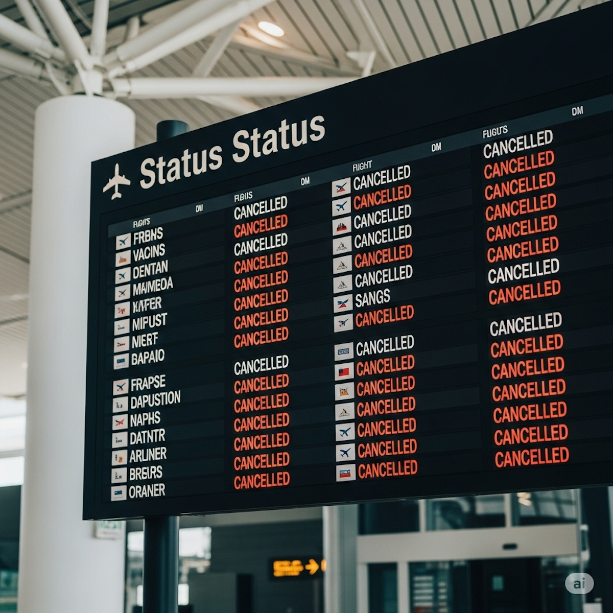 Flights Cancelled Board
