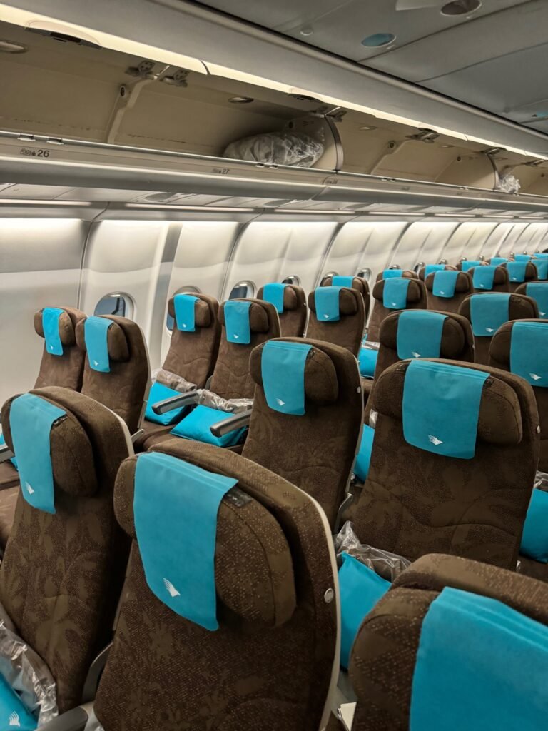 Airline Review: GA718 Denpasar Bali - Melbourne Garuda Indonesia A330 Economy Class 3 The Seat in the Middle 3