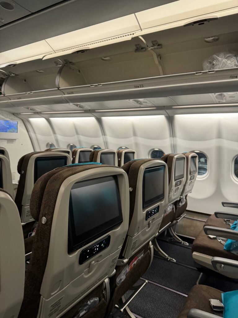 Airline Review: GA718 Denpasar Bali - Melbourne Garuda Indonesia A330 Economy Class 4 The Seat in the Middle 4